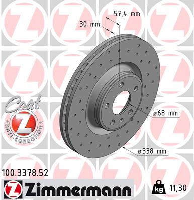 ZIMMERMANN Első féktárcsa 100.3378.52_ZIM