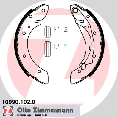 ZIMMERMANN Fékpofa 10990.102.0_ZIM