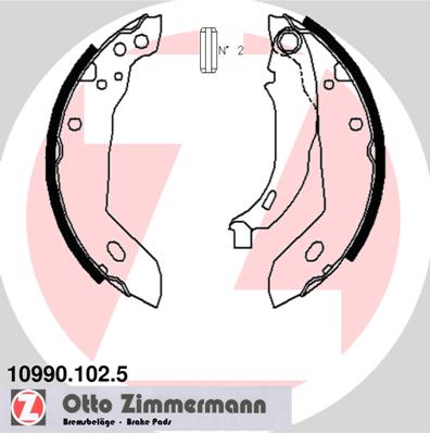 ZIMMERMANN Fékpofa 10990.102.5_ZIM