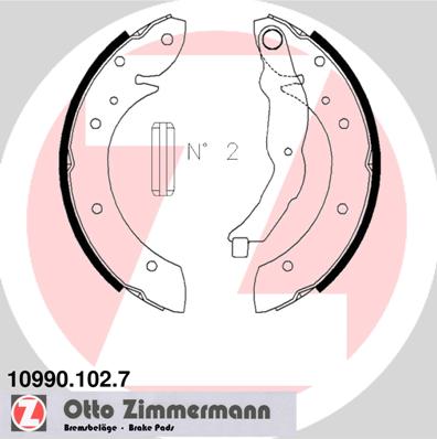 ZIMMERMANN Fékpofa 10990.102.7_ZIM