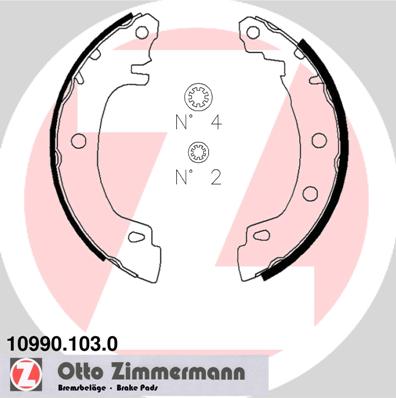 ZIMMERMANN Fékpofa 10990.103.0_ZIM