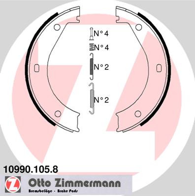 ZIMMERMANN Fékpofa 10990.105.8_ZIM