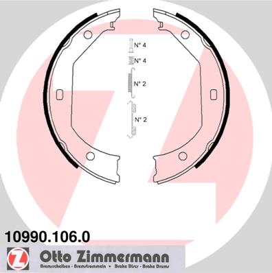 ZIMMERMANN Fékpofa 10990.106.0_ZIM