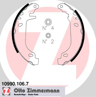 ZIMMERMANN Fékpofa 10990.106.7_ZIM