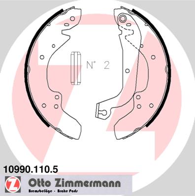 ZIMMERMANN Fékpofa 10990.110.5_ZIM