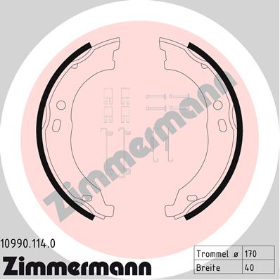 ZIMMERMANN Fékpofa 10990.114.0_ZIM