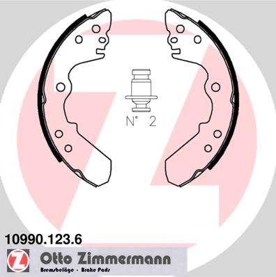 ZIMMERMANN Fékpofa 10990.123.6_ZIM