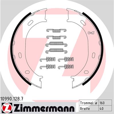 ZIMMERMANN Fékpofa 10990.128.7_ZIM