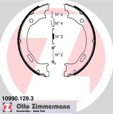 ZIMMERMANN Fékpofa 10990.129.3_ZIM