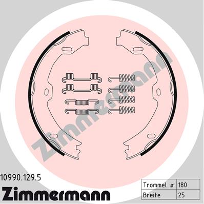 ZIMMERMANN Fékpofa 10990.129.5_ZIM