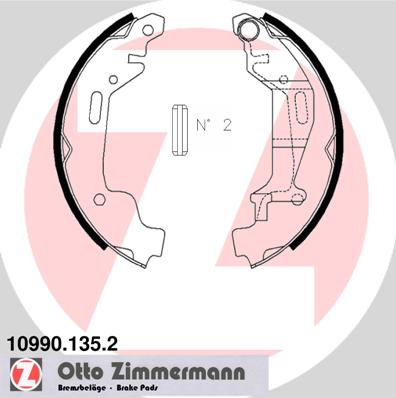 ZIMMERMANN Fékpofa 10990.135.2_ZIM