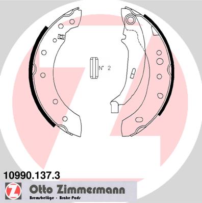 ZIMMERMANN Fékpofa 10990.137.3_ZIM