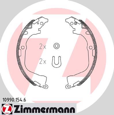 ZIMMERMANN Fékpofa 10990.154.6_ZIM