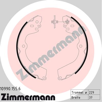 ZIMMERMANN Fékpofa 10990.155.6_ZIM