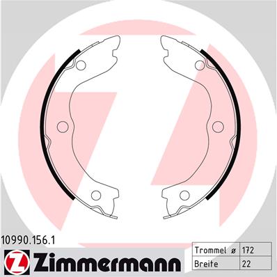 ZIMMERMANN Fékpofa 10990.156.1_ZIM