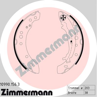 ZIMMERMANN Fékpofa 10990.156.3_ZIM