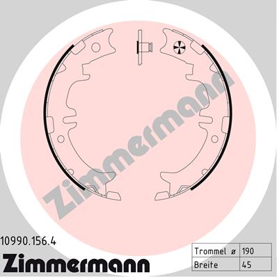 ZIMMERMANN Fékpofa 10990.156.4_ZIM