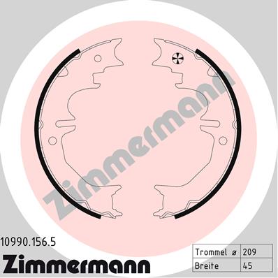 ZIMMERMANN Fékpofa 10990.156.5_ZIM