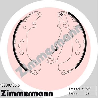 ZIMMERMANN Fékpofa 10990.156.6_ZIM