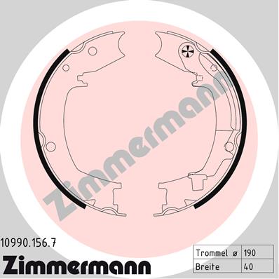 ZIMMERMANN Fékpofa 10990.156.7_ZIM