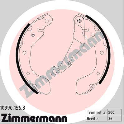 ZIMMERMANN Fékpofa 10990.156.8_ZIM