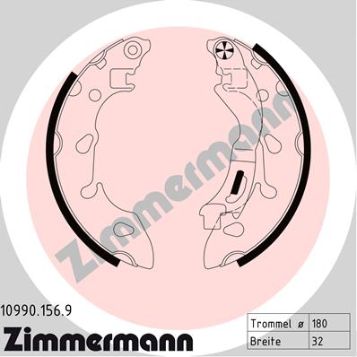 ZIMMERMANN Fékpofa 10990.156.9_ZIM