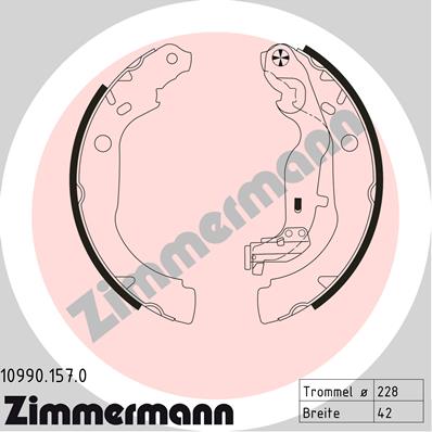 ZIMMERMANN Fékpofa 10990.157.0_ZIM