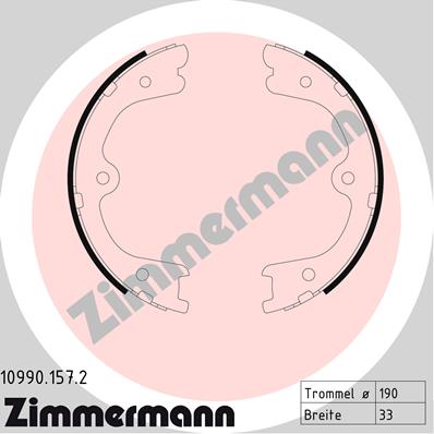 ZIMMERMANN Fékpofa 10990.157.2_ZIM