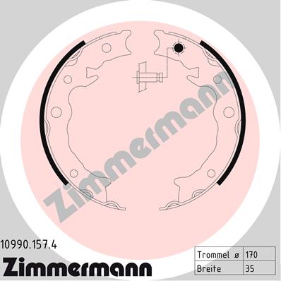 ZIMMERMANN Fékpofa 10990.157.4_ZIM