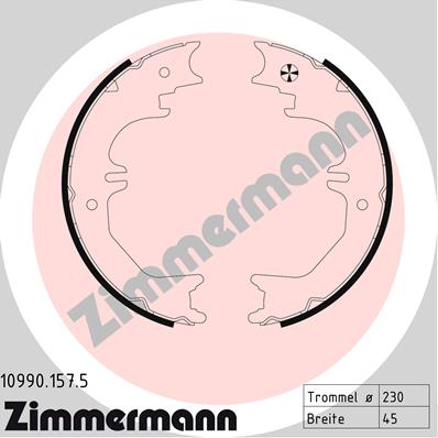 ZIMMERMANN Fékpofa 10990.157.5_ZIM