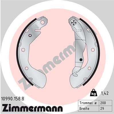 ZIMMERMANN Fékpofa 10990.158.8_ZIM