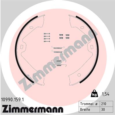 ZIMMERMANN Fékpofa 10990.159.1_ZIM