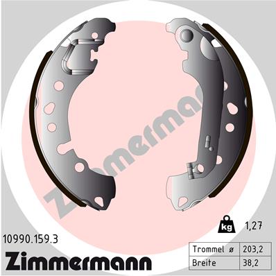 ZIMMERMANN Fékpofa 10990.159.3_ZIM