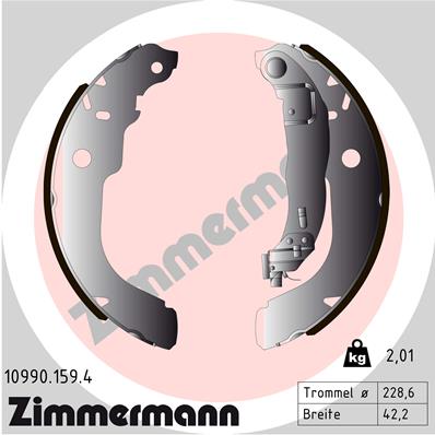 ZIMMERMANN Fékpofa 10990.159.4_ZIM