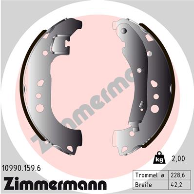 ZIMMERMANN Fékpofa 10990.159.6_ZIM