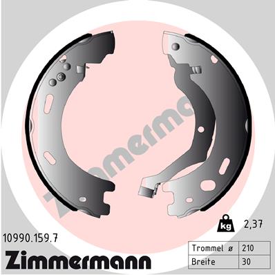 ZIMMERMANN Fékpofa 10990.159.7_ZIM