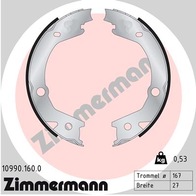 ZIMMERMANN Fékpofa 10990.160.0_ZIM