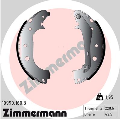 ZIMMERMANN Fékpofa 10990.160.3_ZIM