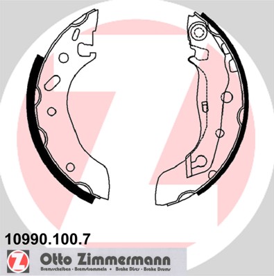 ZIMMERMANN Fékpofa 10990.100.7_ZIM