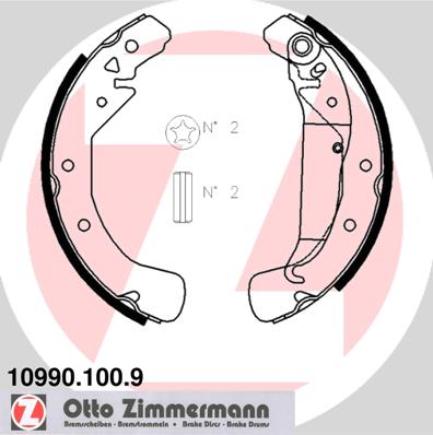 ZIMMERMANN Fékpofa 10990.100.9_ZIM