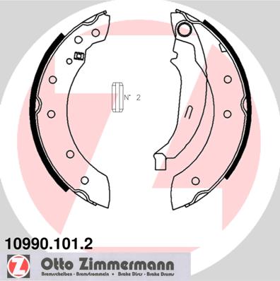 ZIMMERMANN Fékpofa 10990.101.2_ZIM