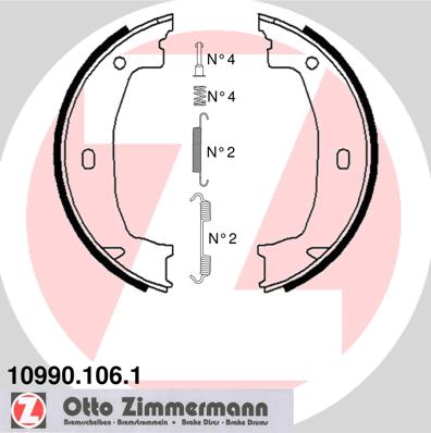 ZIMMERMANN Fékpofa 10990.106.1_ZIM