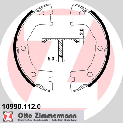 ZIMMERMANN Fékpofa 10990.112.0_ZIM