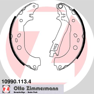 ZIMMERMANN Fékpofa 10990.113.4_ZIM