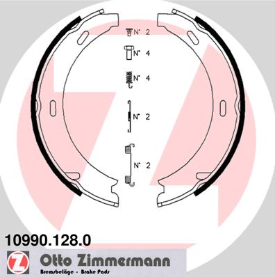 ZIMMERMANN Fékpofa 10990.128.0_ZIM