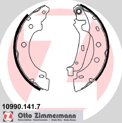 ZIMMERMANN Fékpofa 10990.141.7_ZIM