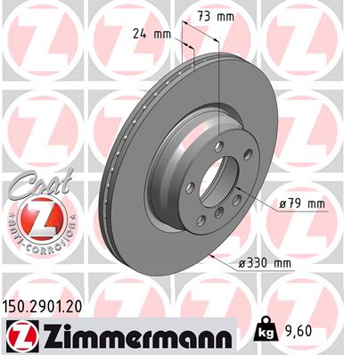 ZIMMERMANN Első féktárcsa 150.2901.20_ZIM