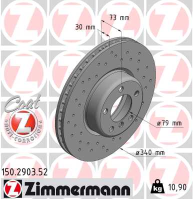 ZIMMERMANN Első féktárcsa 150.2903.52_ZIM