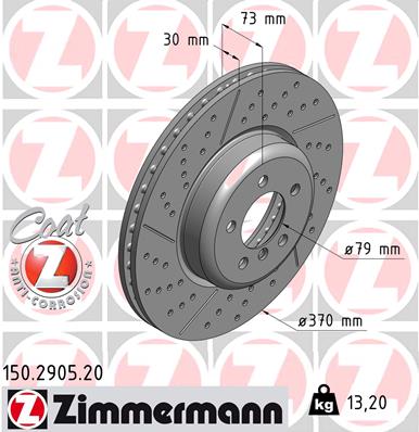 ZIMMERMANN Első féktárcsa 150.2905.20_ZIM