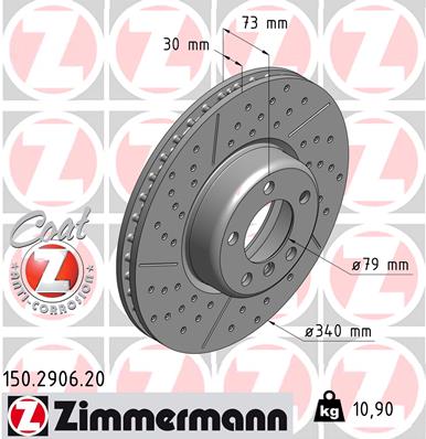 ZIMMERMANN Első féktárcsa 150.2906.20_ZIM